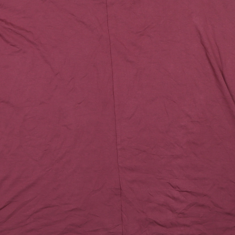 Capsule Womens Purple  Viscose Basic T-Shirt Size 22 Round Neck