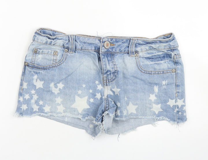 Generation Girls Blue Cotton Hot Pants Shorts Size 14 Years Regular