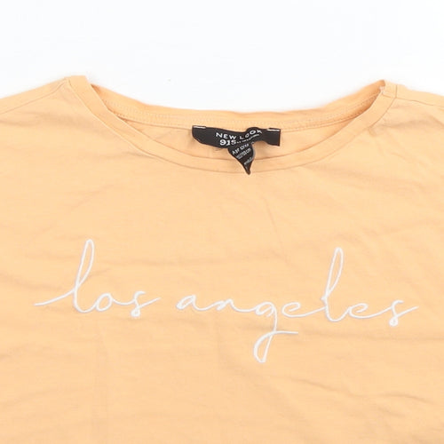 915 Generation Girls Orange  Cotton Cropped T-Shirt Size 12-13 Years Crew Neck