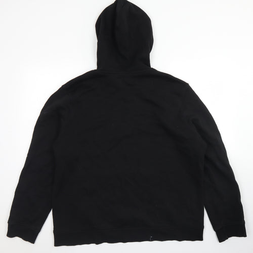 Easy Mens Black  Cotton Pullover Hoodie Size 2XL