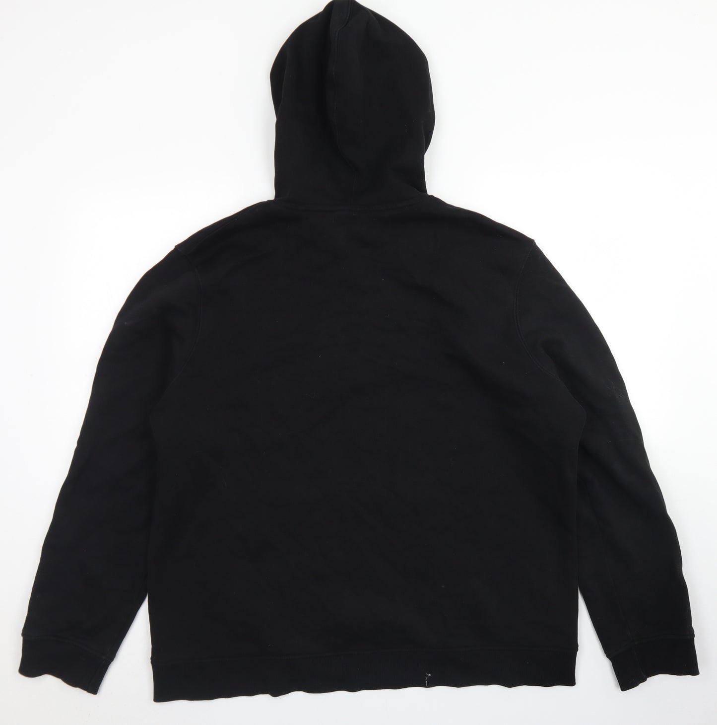 Easy Mens Black  Cotton Pullover Hoodie Size 2XL