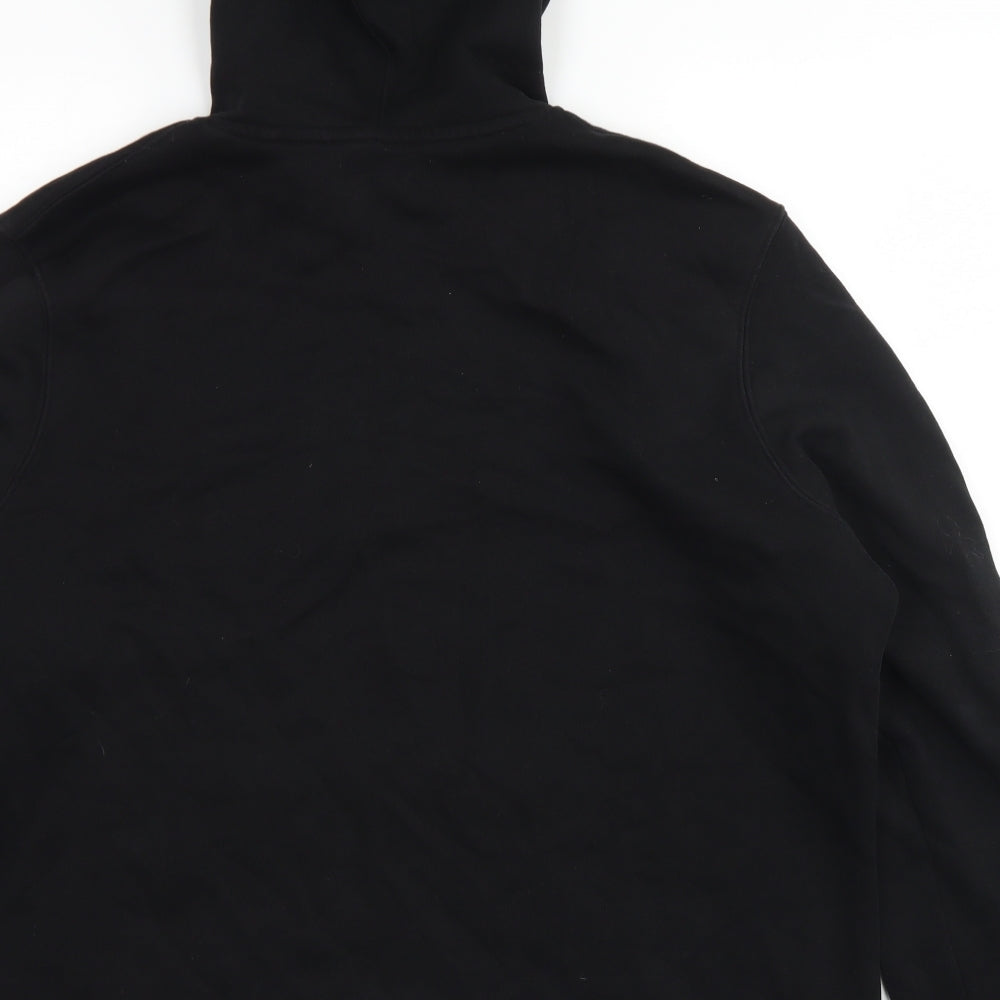 Easy Mens Black  Cotton Pullover Hoodie Size 2XL
