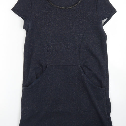NEXT Womens Blue  Cotton A-Line  Size 10  Round Neck