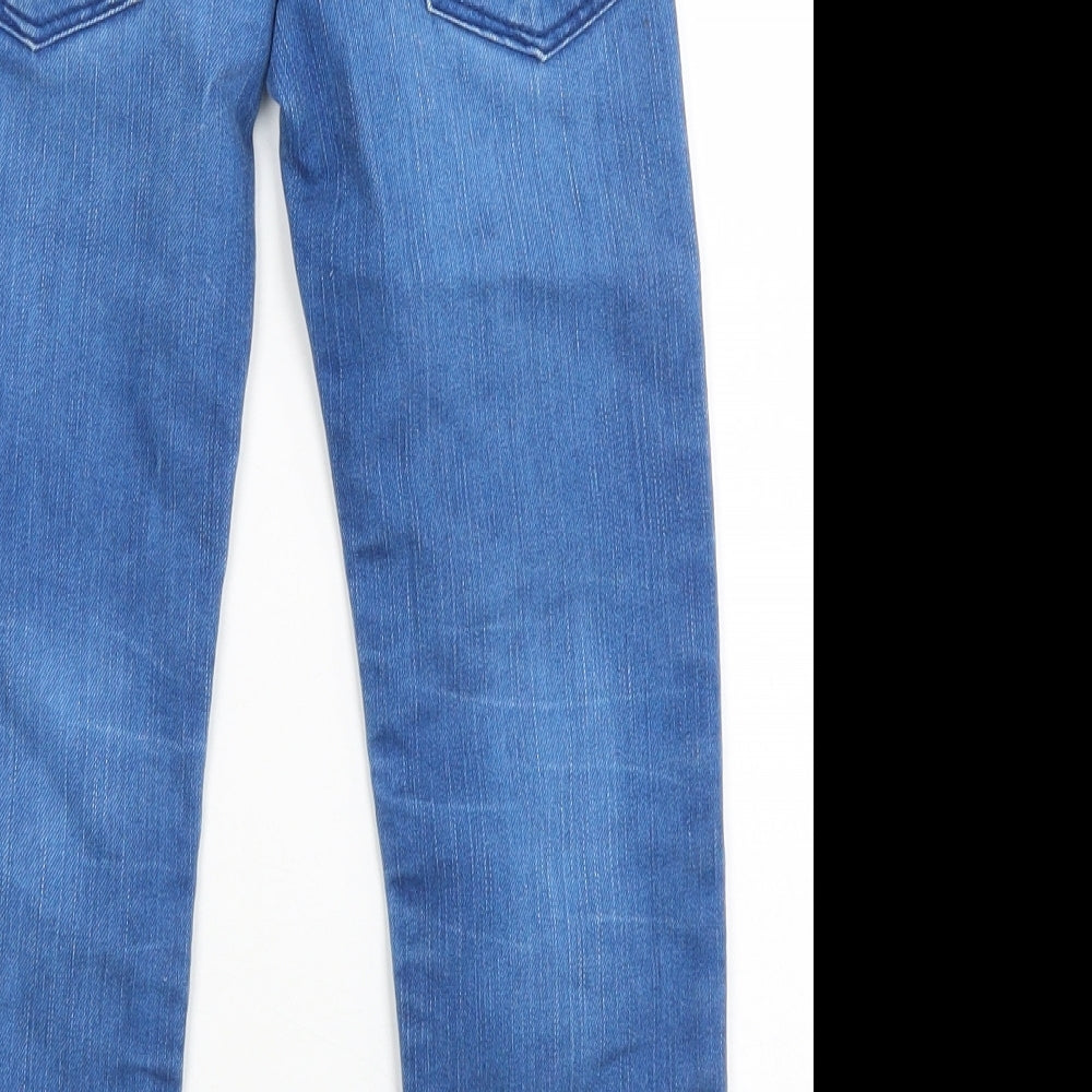Junior J Girls Blue  Cotton Straight Jeans Size 4-5 Years  Regular Button