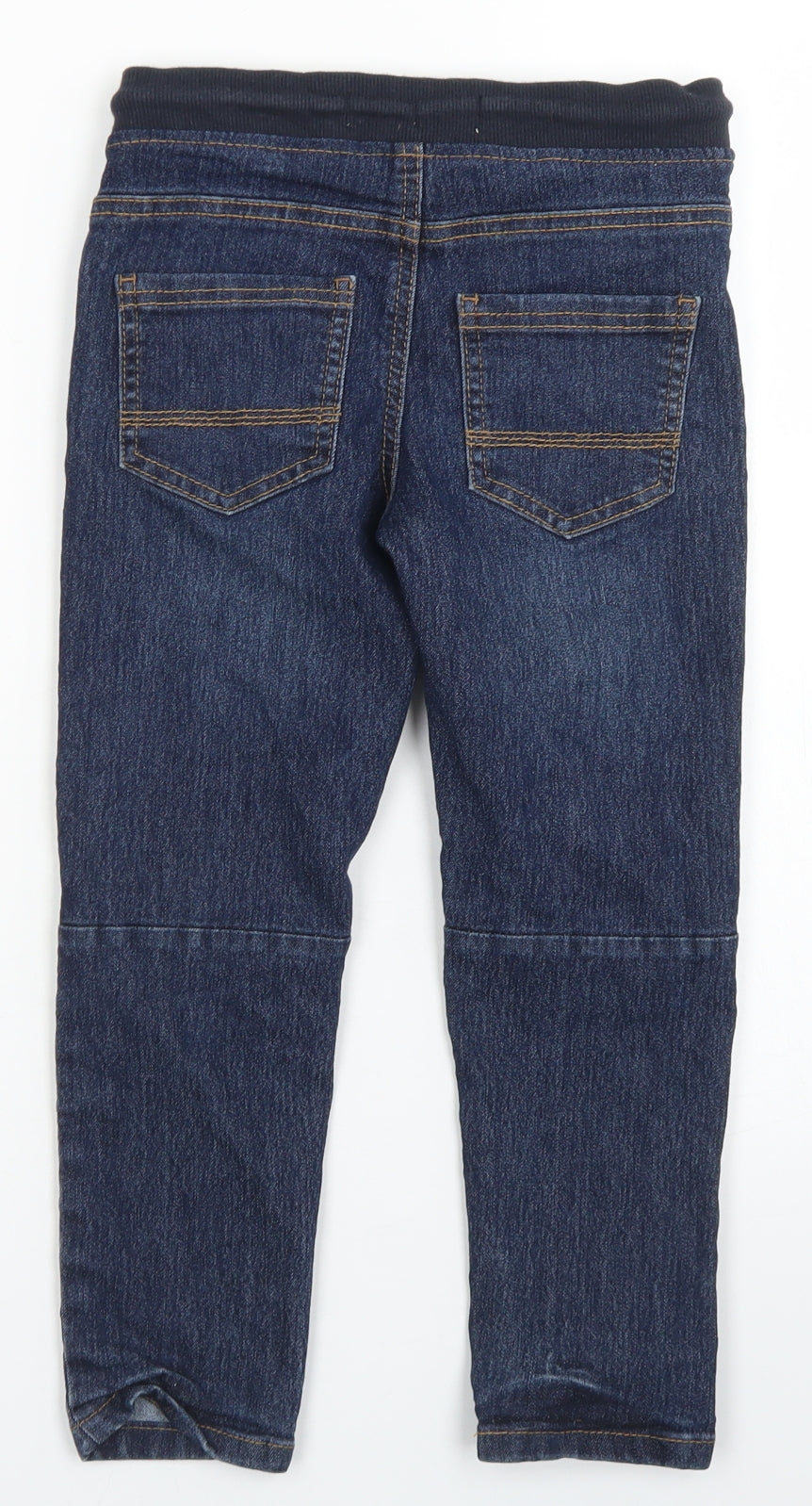Denim Co Boys Blue  Cotton Straight Jeans Size 5-6 Years  Regular Drawstring