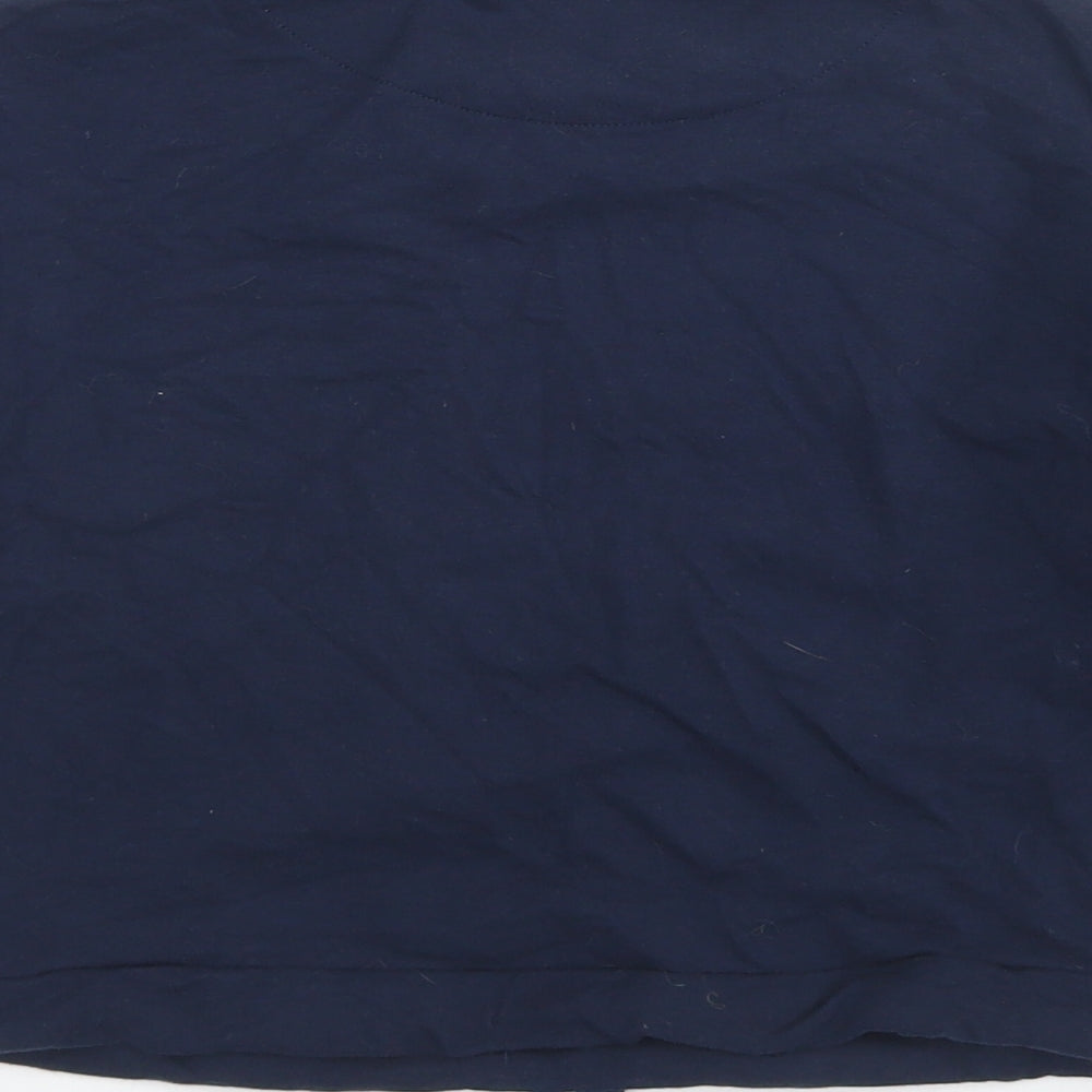M&S Girls Blue  Cotton Pullover Sweatshirt Size 6-7 Years   - Hogwarts Cropped