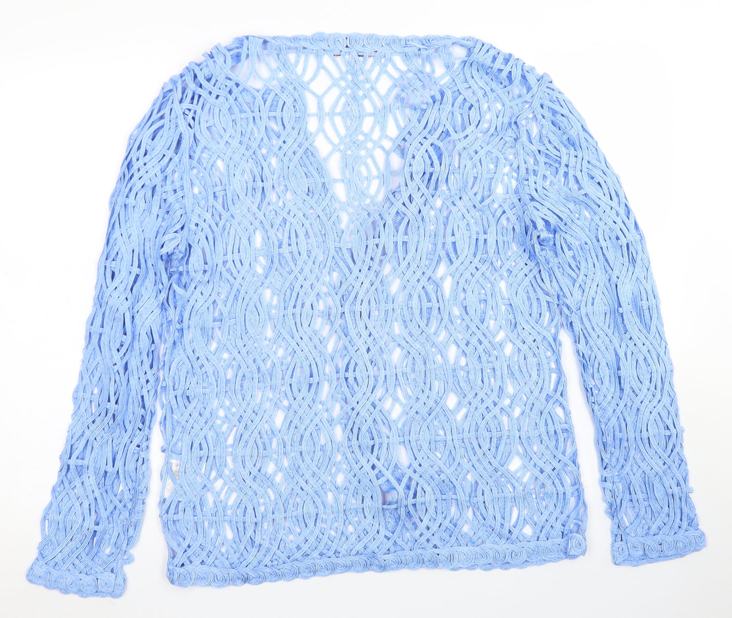 Paramour Womens Blue Round Neck  Viscose Cardigan Jumper Size XL
