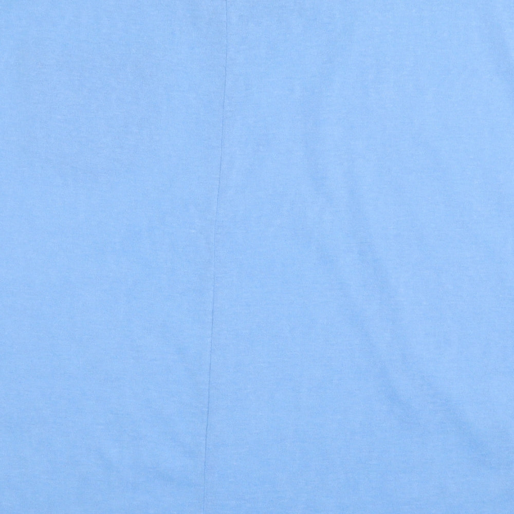 PEP & CO Womens Blue  Polyester Basic T-Shirt Size M Boat Neck