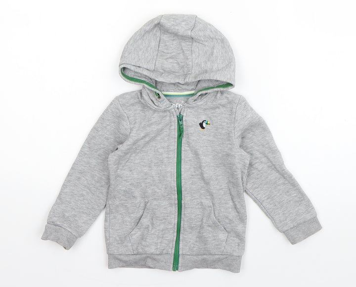 F&F Boys Grey   Jacket  Size 12-18 Months   Zip - Toucan