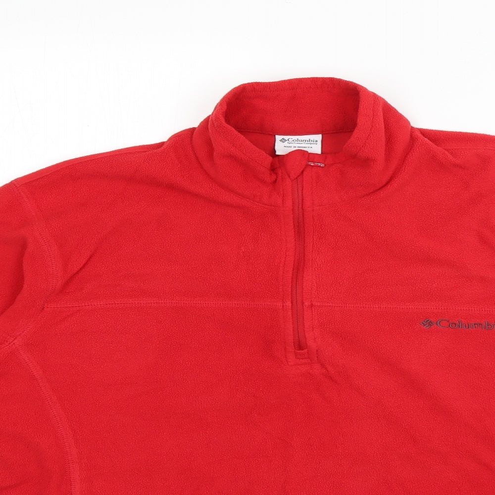 Columbia Mens Red  Polyester Pullover Sweatshirt Size M