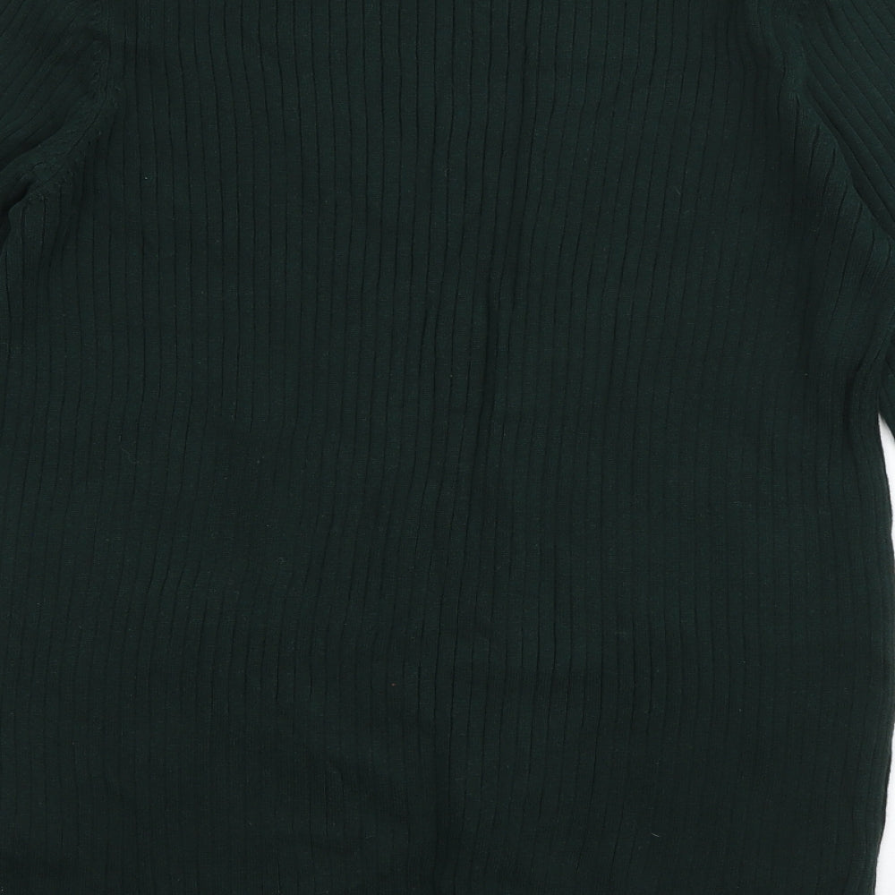 New Look Mens Green Round Neck  Cotton Pullover Jumper Size L