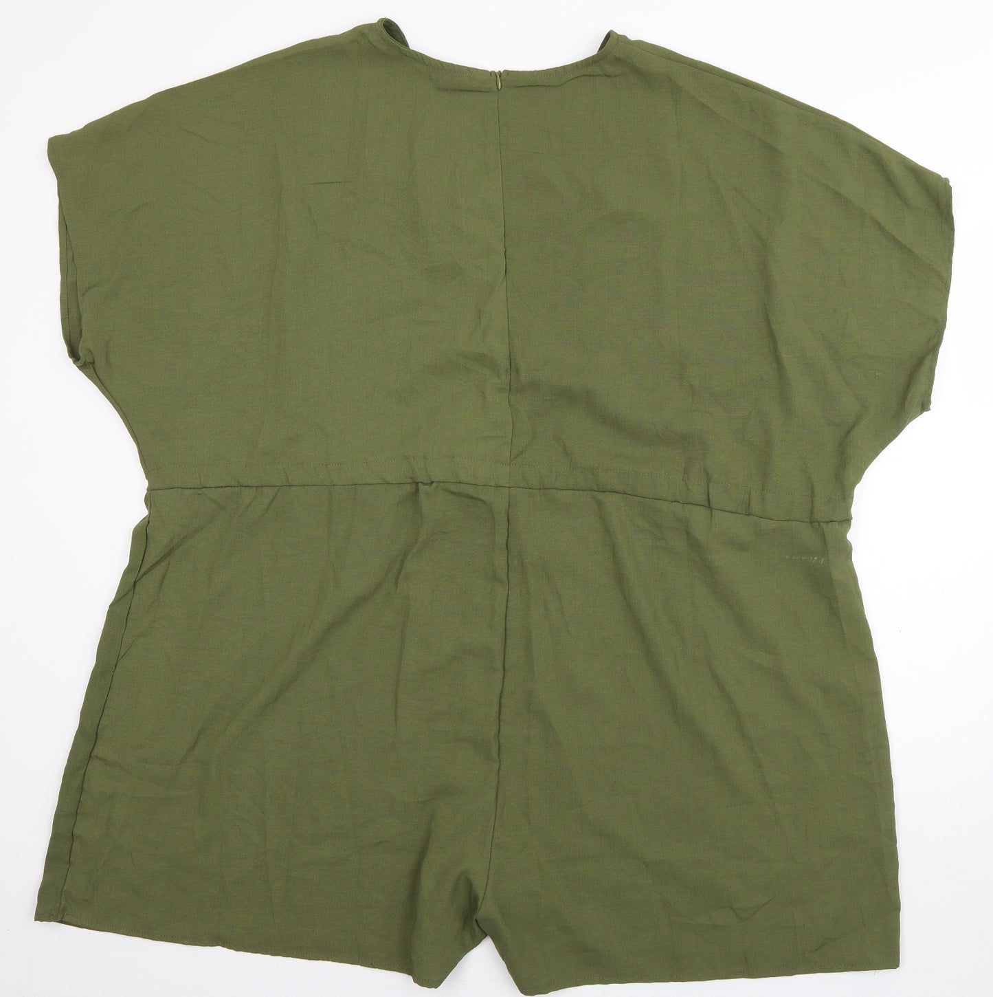 SheIn Womens Green  Polyester Shorts One-Piece Size 2XL L3 in Zip