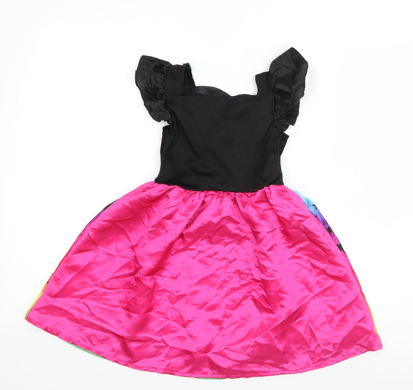 F&F Girls Multicoloured Geometric Polyester Ball Gown  Size 3-4 Years  Sweetheart Pullover - Star Princess Fancy Dress