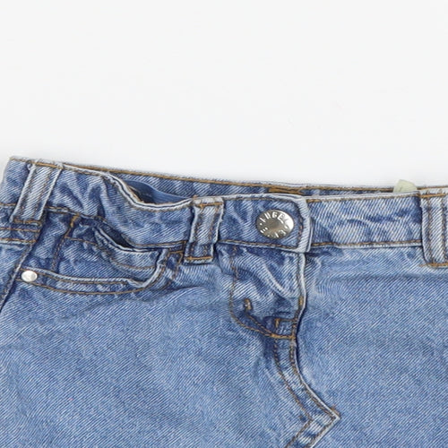 denim 365 Girls Blue  Cotton Mini Skirt Size 2-3 Years  Regular Snap