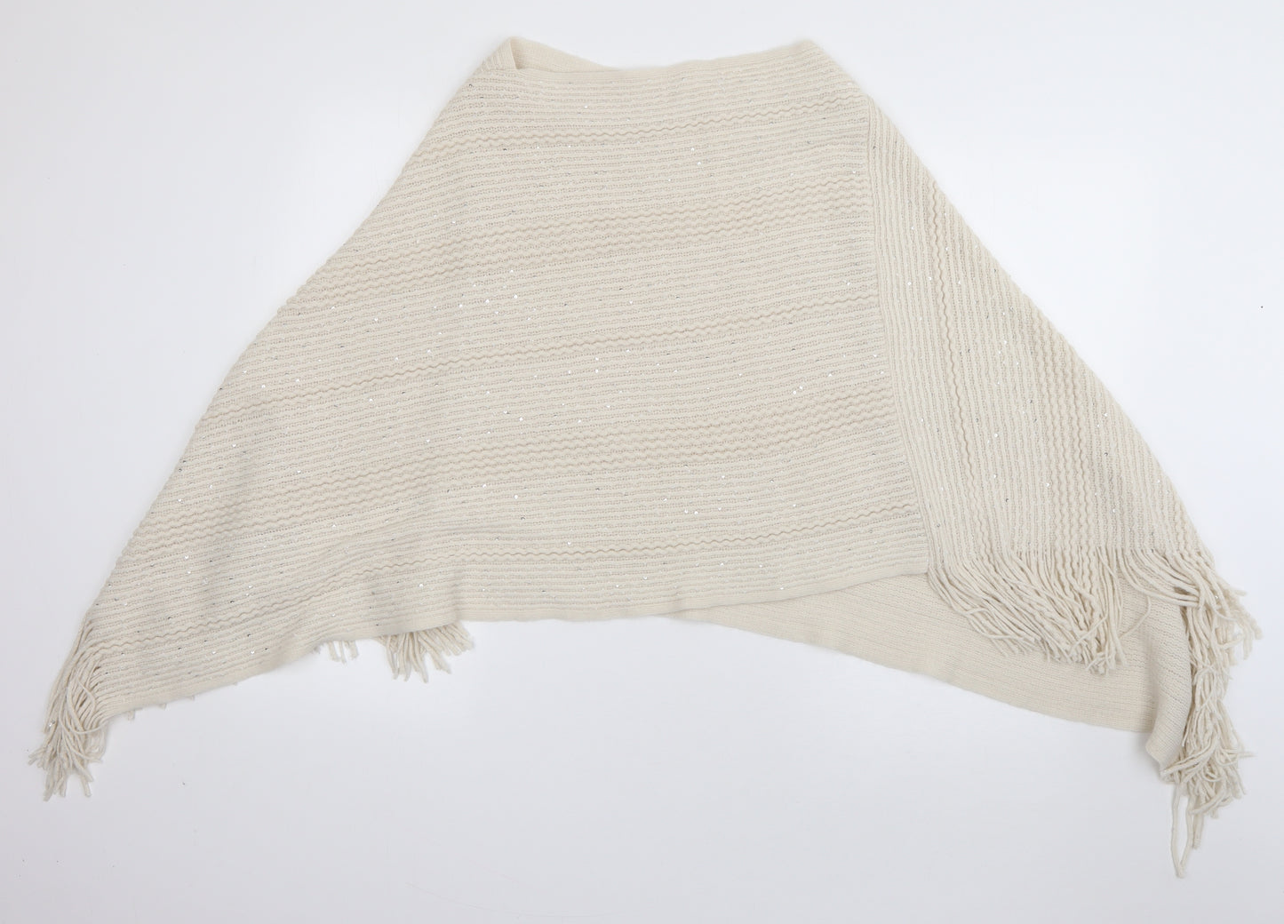 Matalan Womens Ivory Boat Neck  Acrylic Pullover Jumper One Size