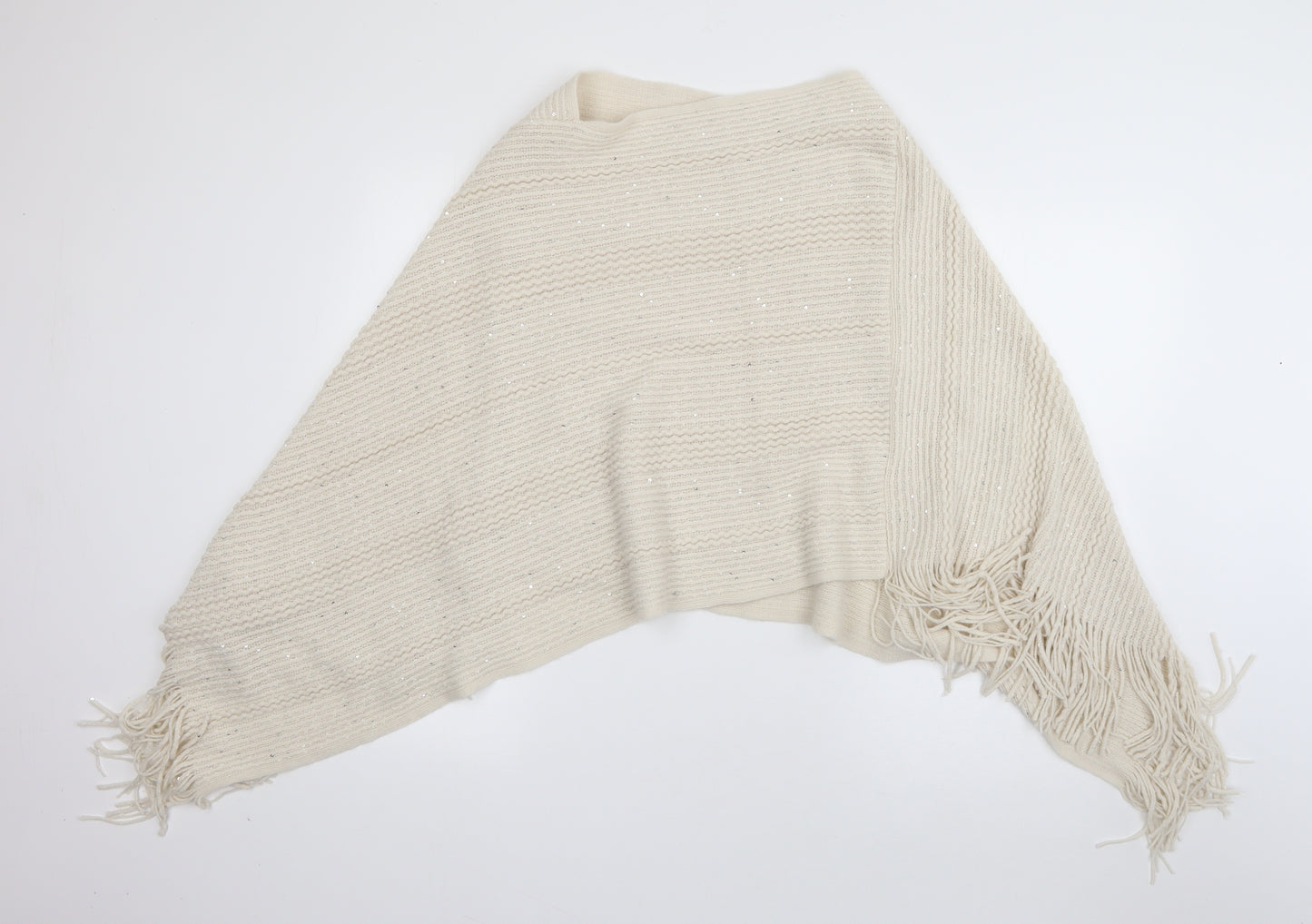 Matalan Womens Ivory Boat Neck  Acrylic Pullover Jumper One Size