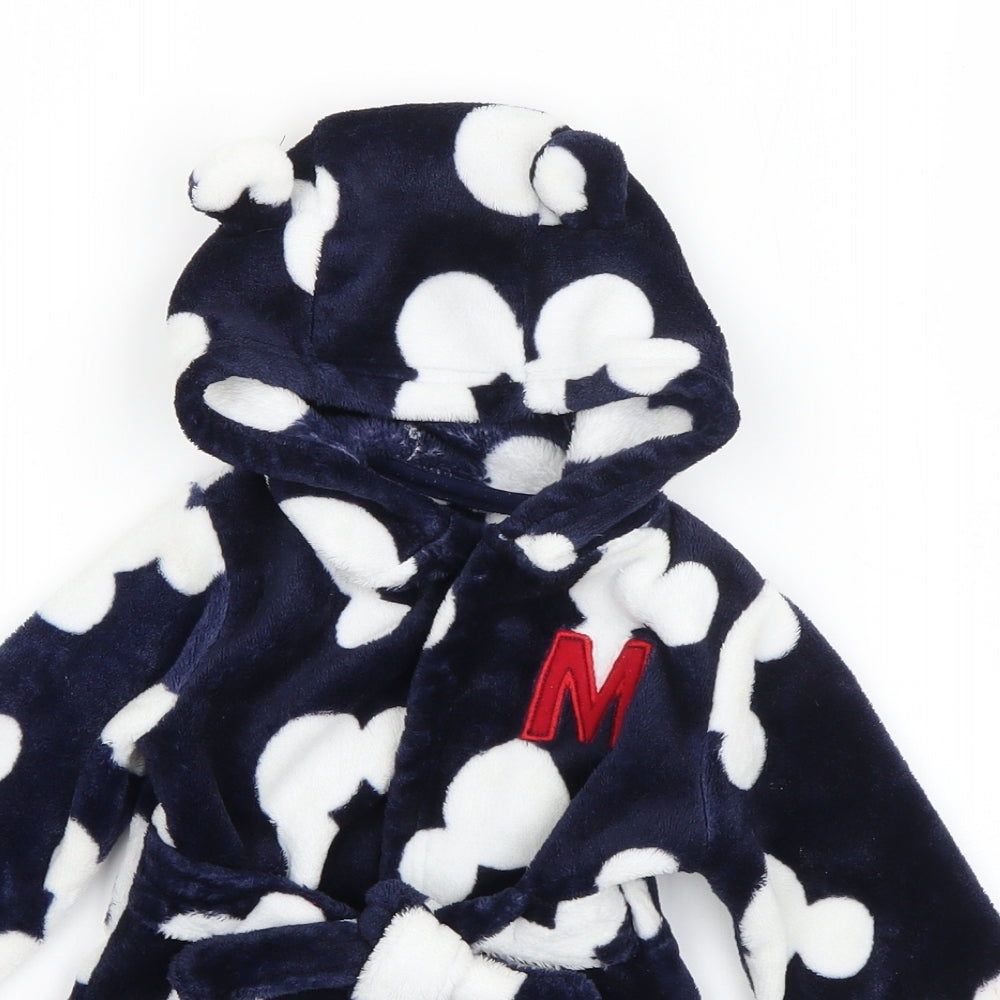 Disney Boys Blue Geometric Polyester Cami Robe Size 9-12 Months  Tie - Mickey Mouse
