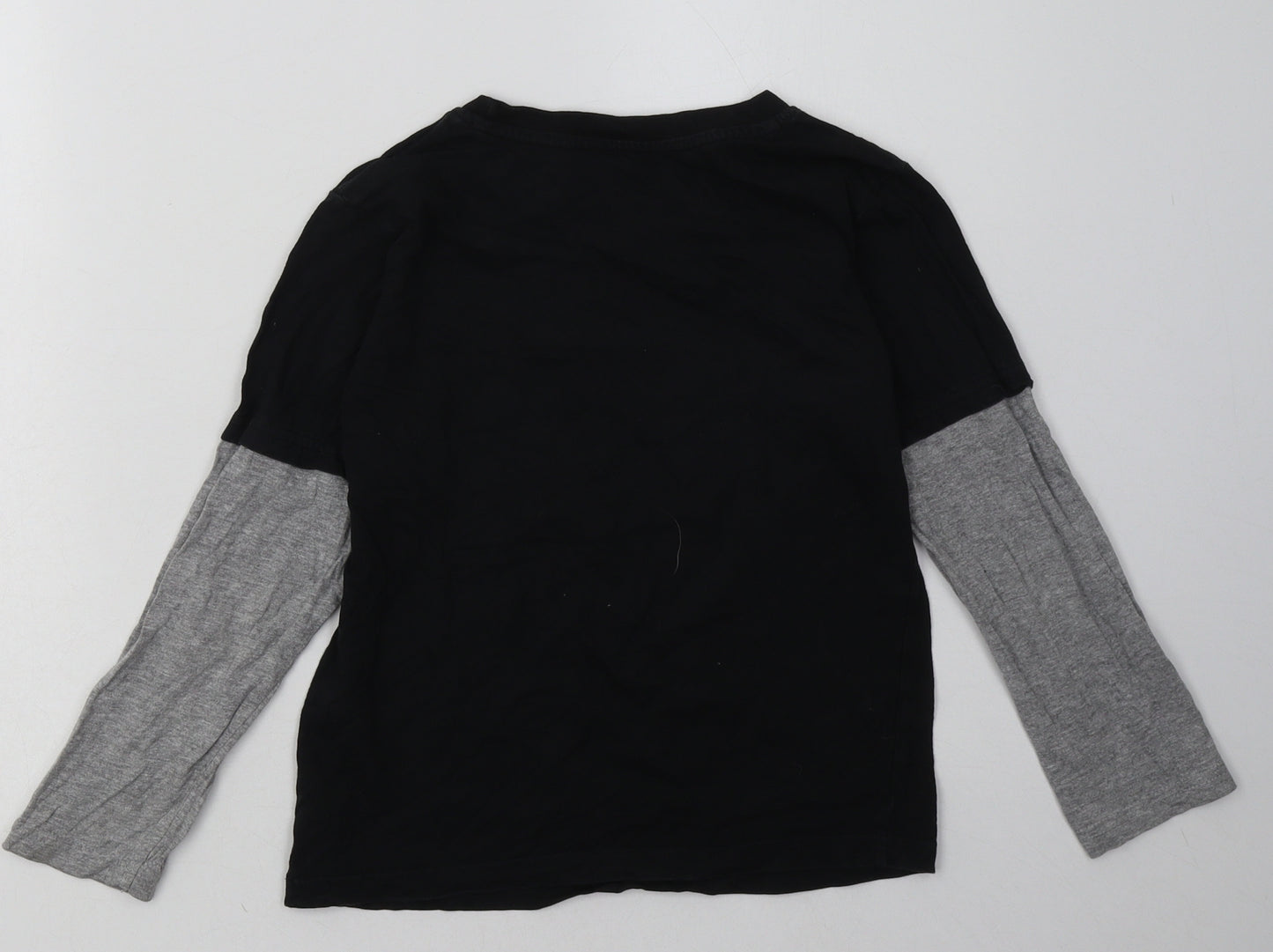 Preworn Boys Black  Cotton Basic Casual Size 7-8 Years Crew Neck Pullover - Star Wars