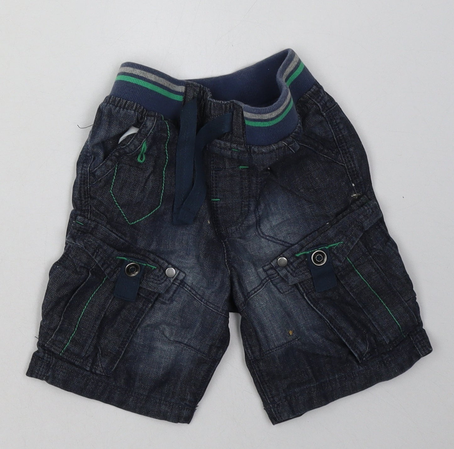 NEXT Boys Blue  Cotton Shorts Outfit/Set Size 9-12 Months  Tie