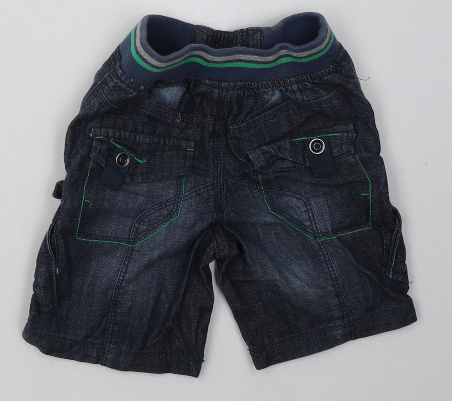 NEXT Boys Blue  Cotton Shorts Outfit/Set Size 9-12 Months  Tie
