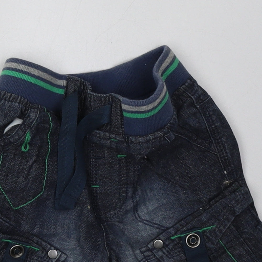 NEXT Boys Blue  Cotton Shorts Outfit/Set Size 9-12 Months  Tie