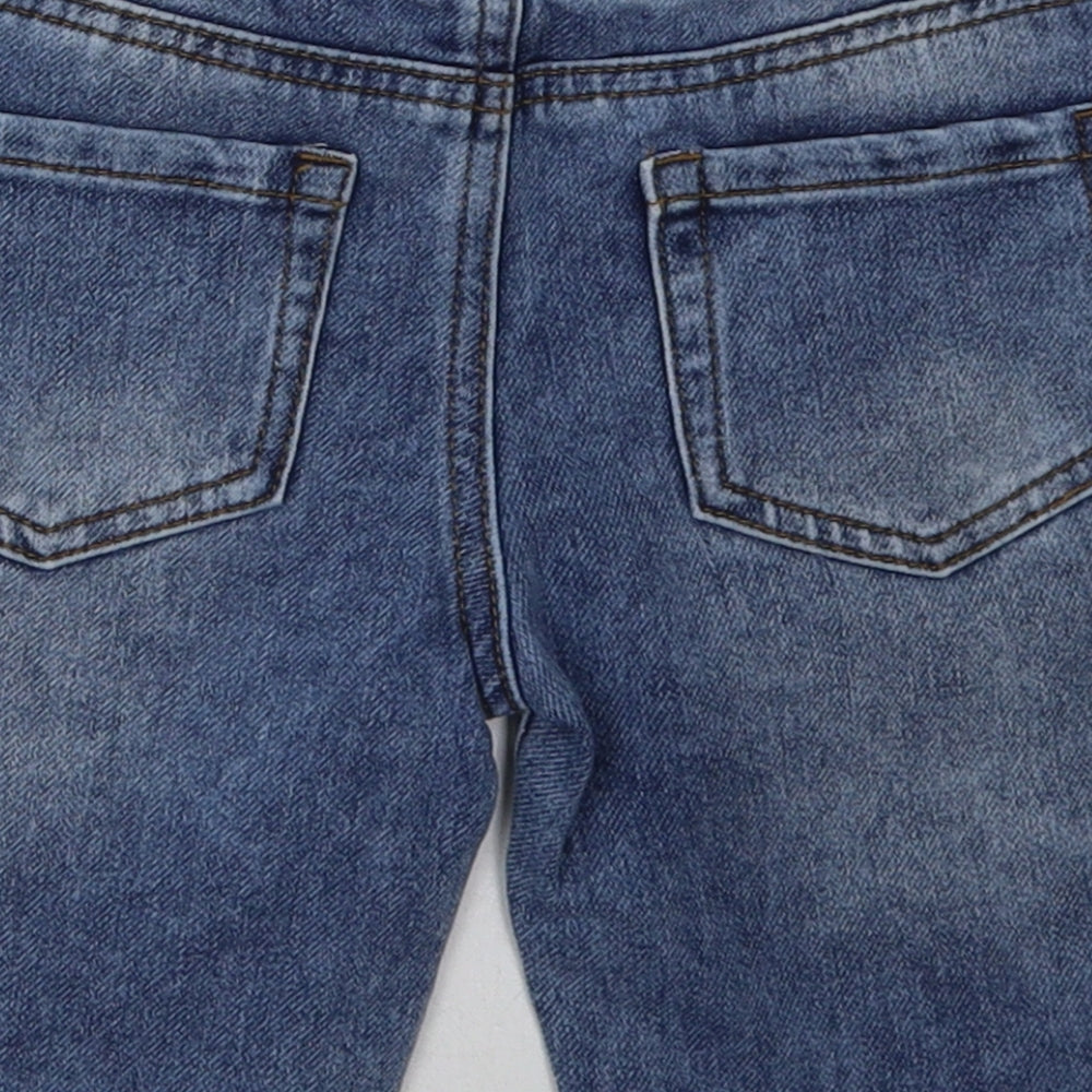 Primark Boys Blue  Cotton Bermuda Shorts Size 5-6 Years  Regular Tie