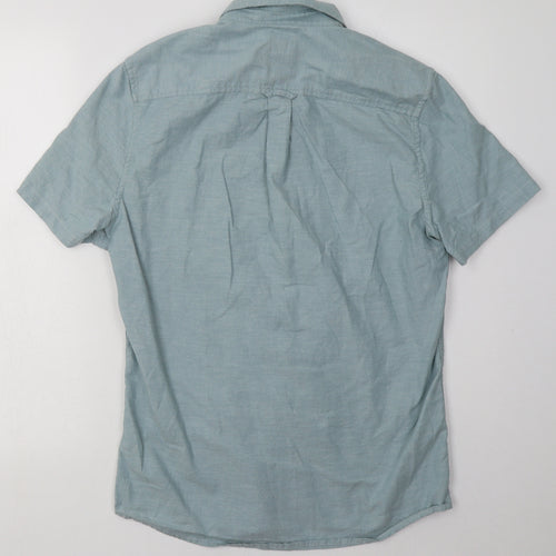 Burton Mens Blue  Cotton  Polo Size S Collared Button