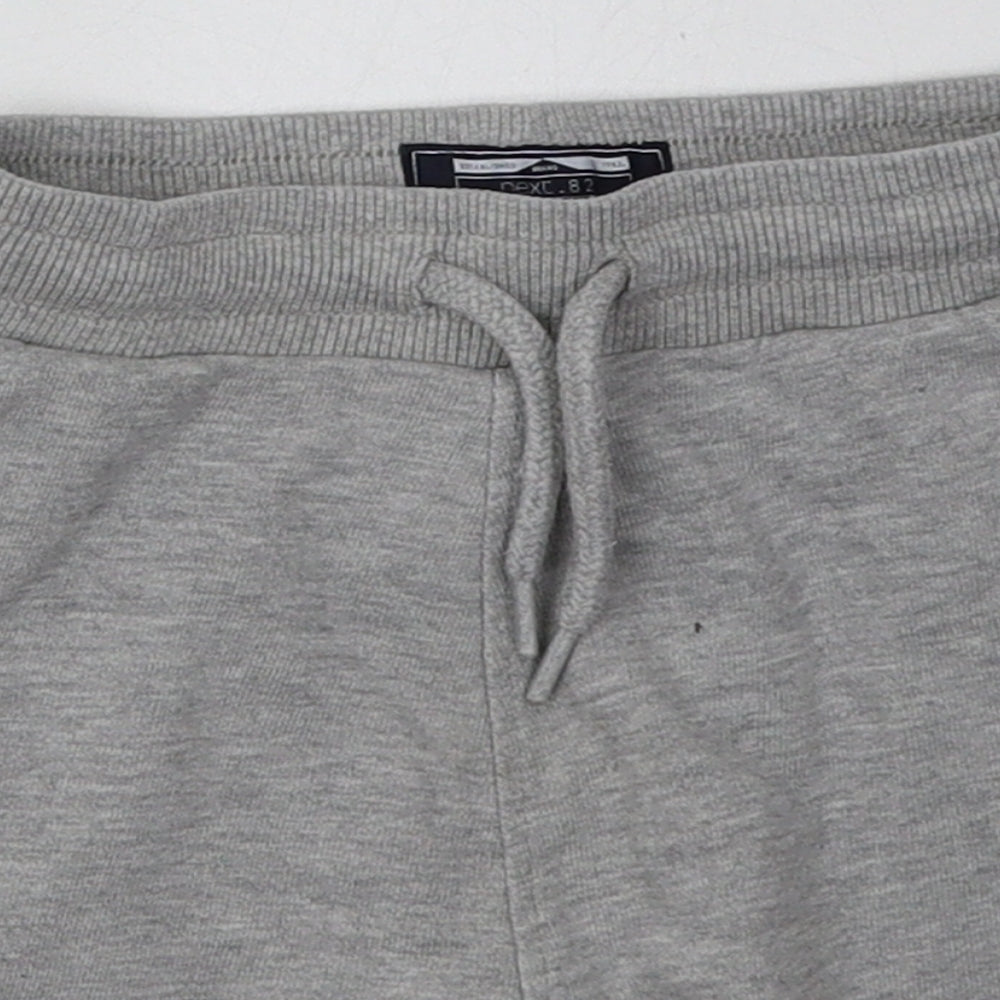 NEXT Girls Grey  Cotton Sweat Shorts Size 3-4 Years  Regular Tie