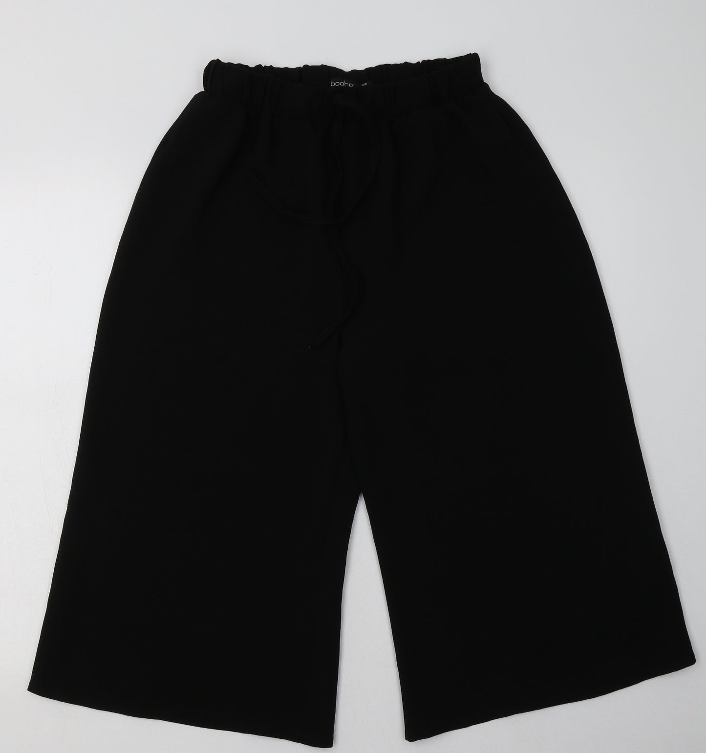 Boohoo Womens Black  Polyester Bermuda Shorts Size 12 L20 in Regular  - wide leg