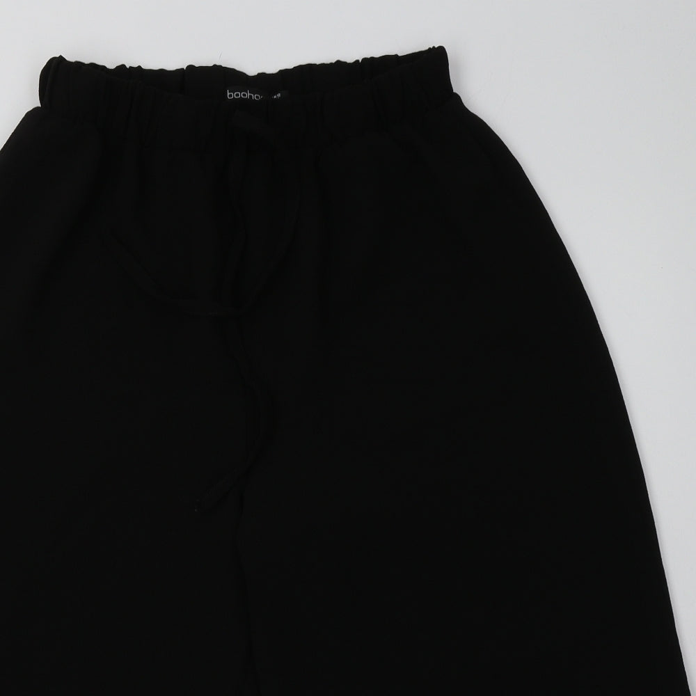 Boohoo Womens Black  Polyester Bermuda Shorts Size 12 L20 in Regular  - wide leg
