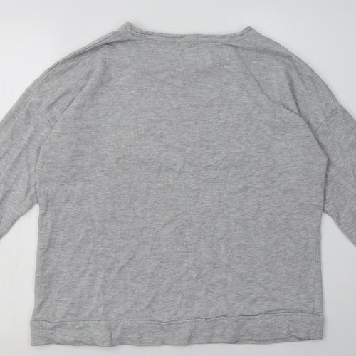 Matalan Womens Grey  Cotton Pullover Sweatshirt Size L  Pullover - voila