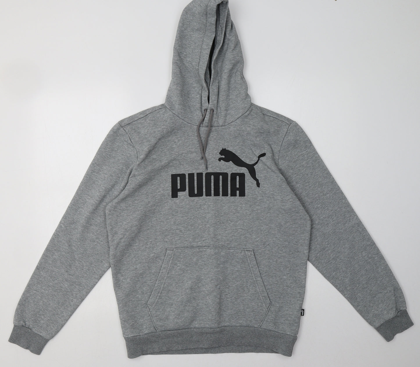 PUMA Mens Grey  Cotton Pullover Hoodie Size S