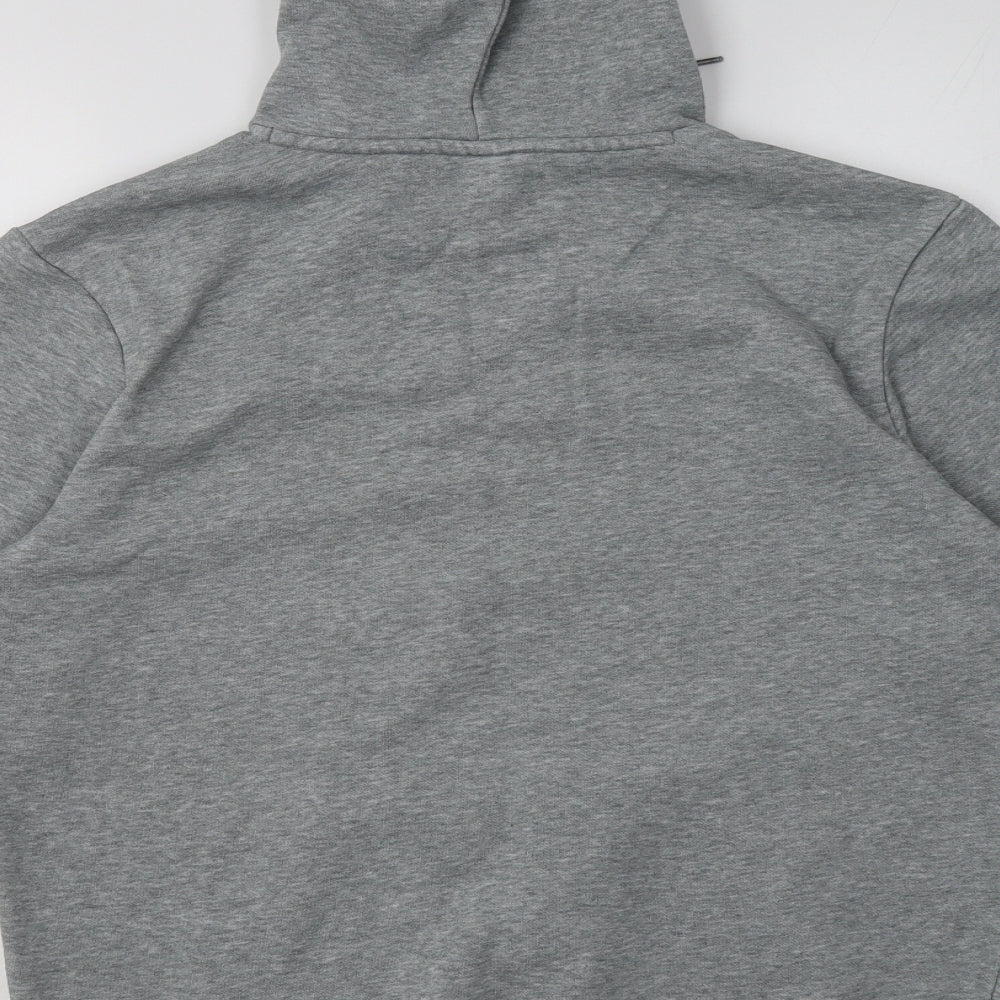 PUMA Mens Grey  Cotton Pullover Hoodie Size S