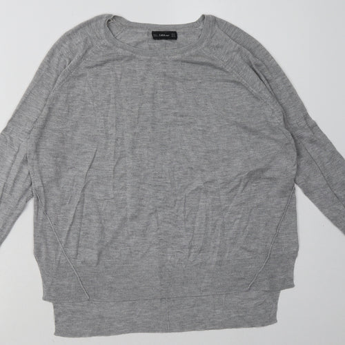 Zara Womens Grey  Viscose Pullover Sweatshirt Size M  Pullover