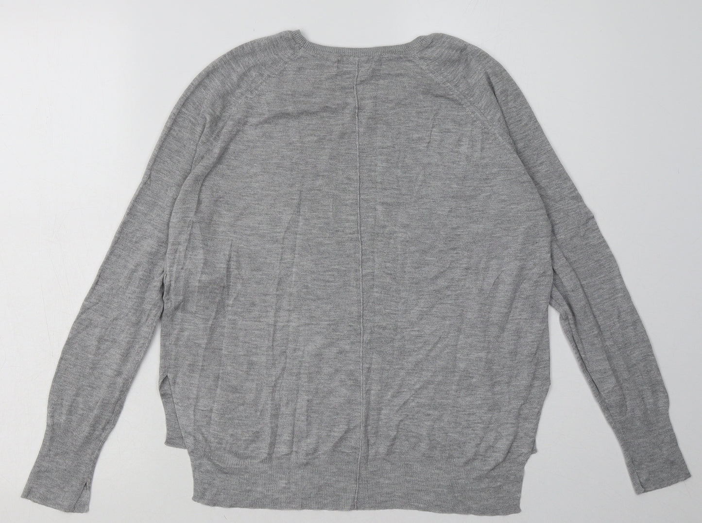 Zara Womens Grey  Viscose Pullover Sweatshirt Size M  Pullover