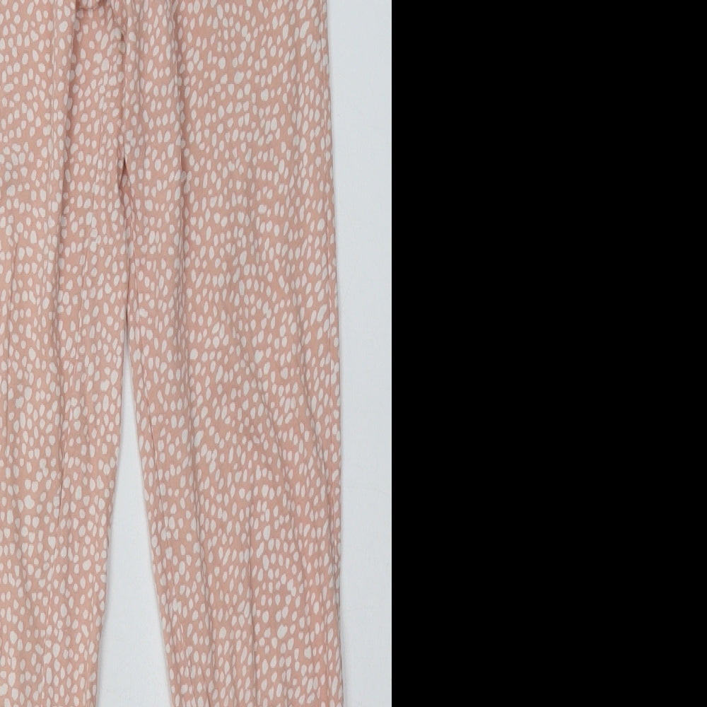 George Womens Pink Polka Dot Cotton Cami Pyjama Pants Size 4