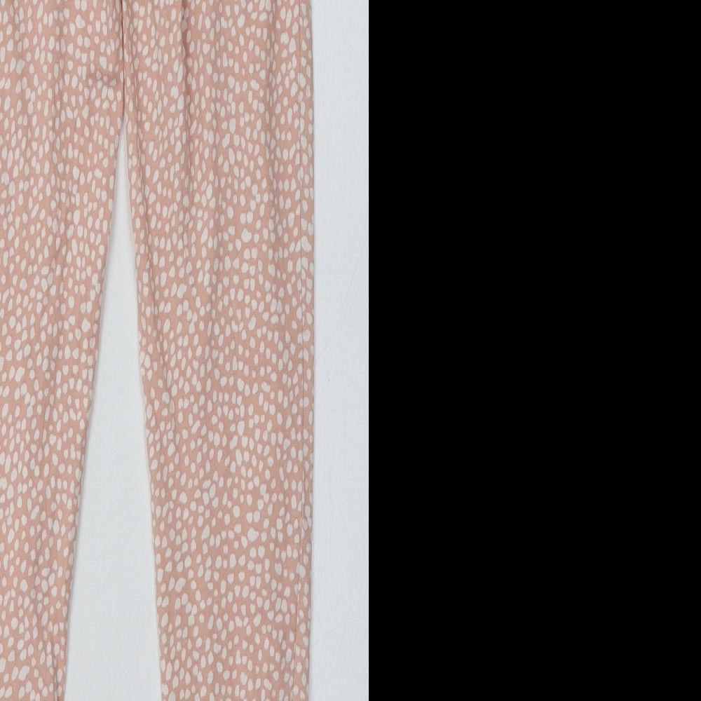 George Womens Pink Polka Dot Cotton Cami Pyjama Pants Size 4