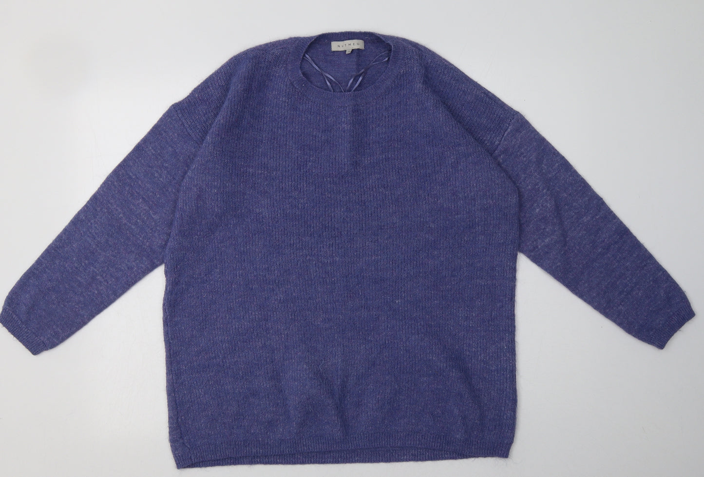 Nutmeg Womens Purple  Acrylic Pullover Sweatshirt Size 16  Pullover