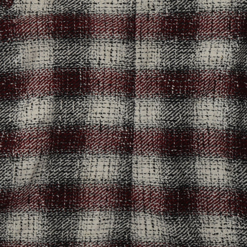 ASOS Womens Red V-Neck Check Acrylic Cardigan Jumper Size 8