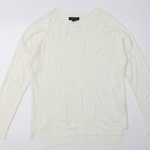 Primark Womens White  Acrylic Pullover Sweatshirt Size 16  Pullover