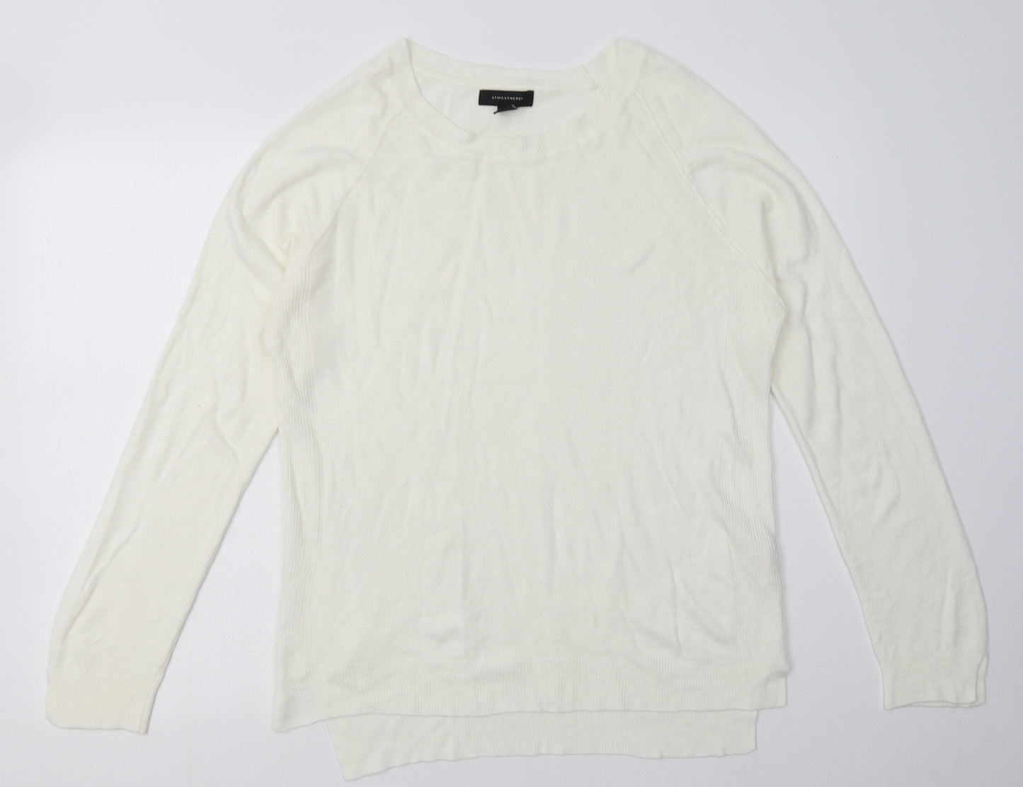 Primark Womens White  Acrylic Pullover Sweatshirt Size 16  Pullover