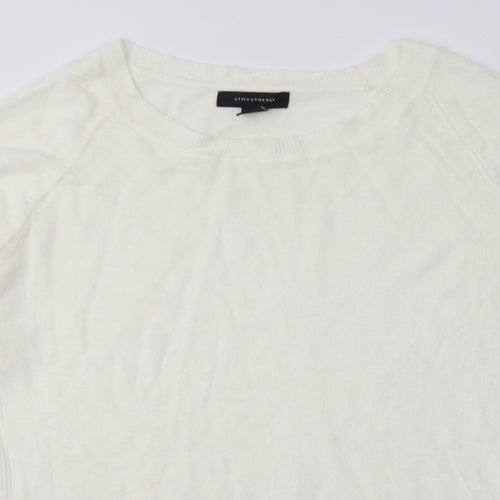 Primark Womens White  Acrylic Pullover Sweatshirt Size 16  Pullover