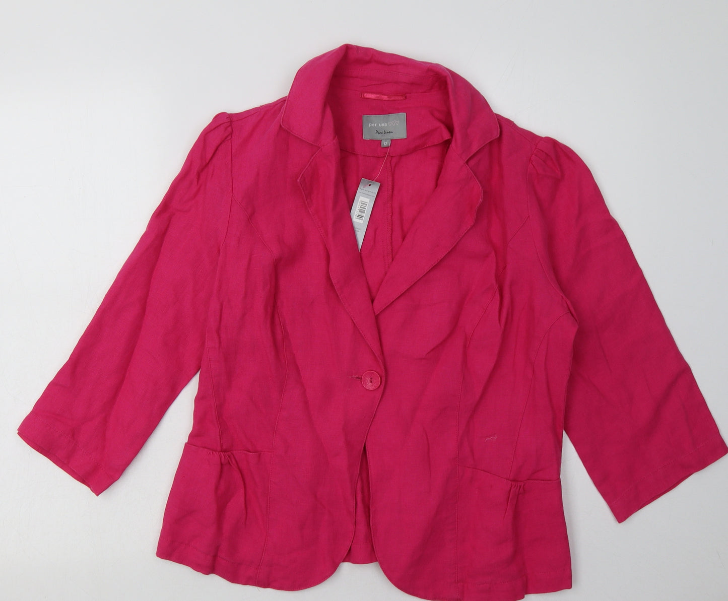 Marks and Spencer Womens Pink   Jacket Blazer Size 12  Button