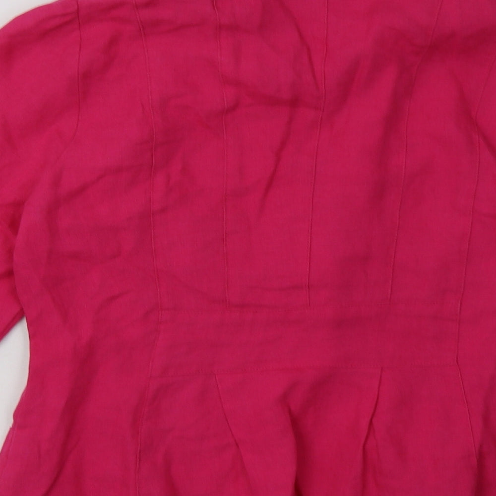 Marks and Spencer Womens Pink   Jacket Blazer Size 12  Button