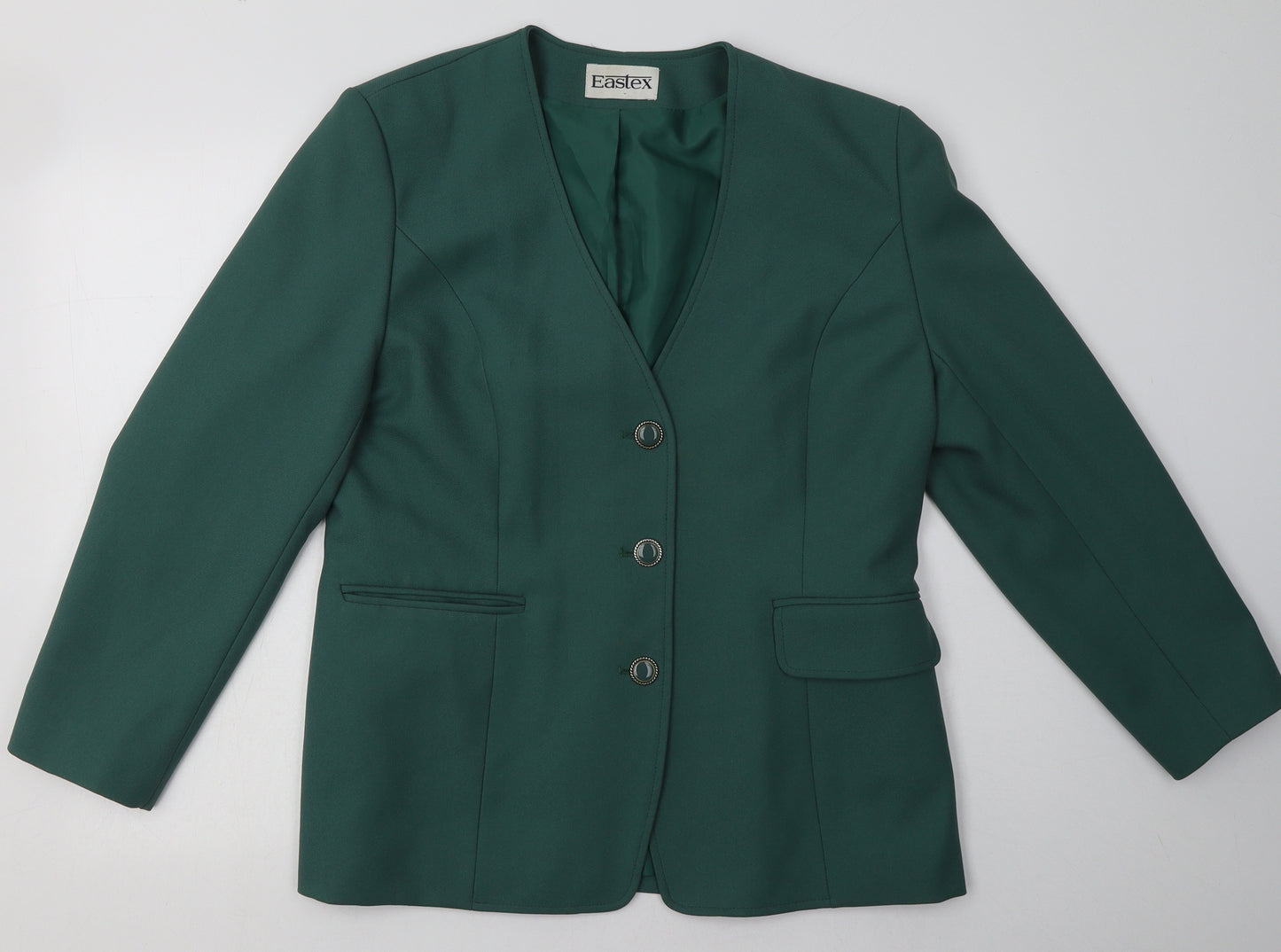Eastex Womens Green   Jacket Blazer Size 14  Button