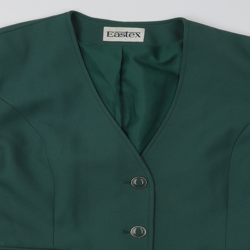 Eastex Womens Green   Jacket Blazer Size 14  Button