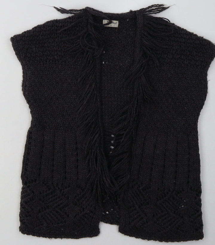NEXT Girls Grey V-Neck Argyle/Diamond Acrylic Cardigan Jumper Size 5-6 Years Pullover