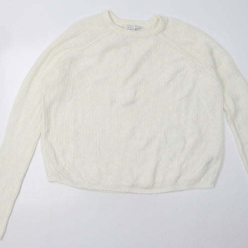amara reya Womens White  Acrylic Pullover Sweatshirt Size XL  Pullover
