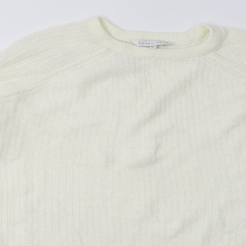 amara reya Womens White  Acrylic Pullover Sweatshirt Size XL  Pullover