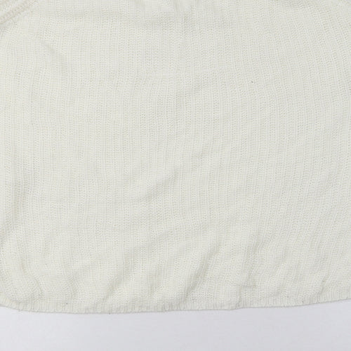 amara reya Womens White  Acrylic Pullover Sweatshirt Size XL  Pullover